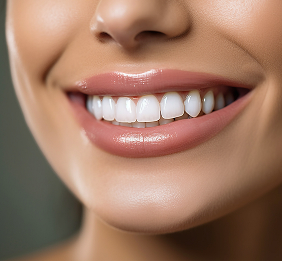 Close up of woman with beautiful smile